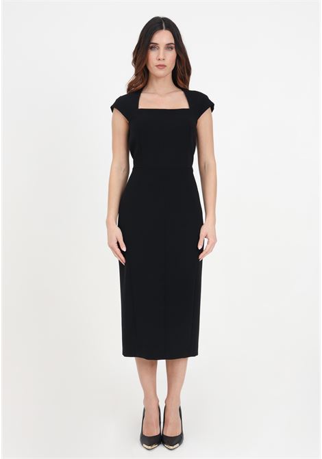 Black midi dress for women MAX MARA | 2416221041600001